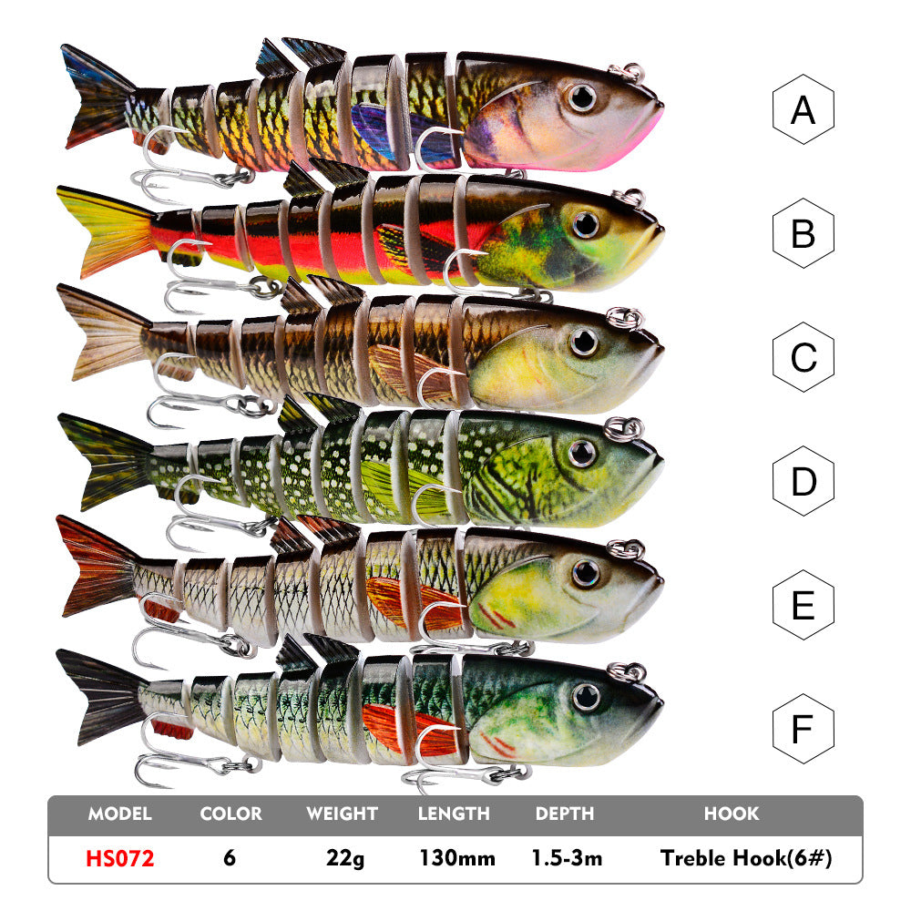 SNEDA 22g 13cm Sinking Wobblers Fishing Lures Jointed Crankbait Swimbait