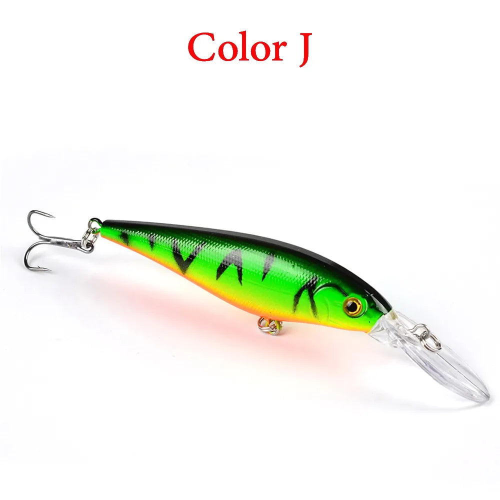 Minnow Lure 115mm 10.5g With Treble Hook 10 Colors Swimbait Lures Floating