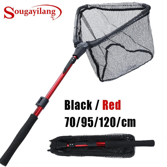 Fishing Net 70/95/120cm  Retractable Aluminum Alloy Fishing Net Telescoping