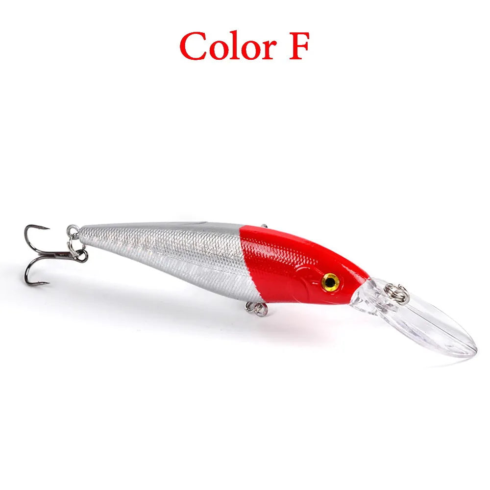 Minnow Lure 115mm 10.5g With Treble Hook 10 Colors Swimbait Lures Floating