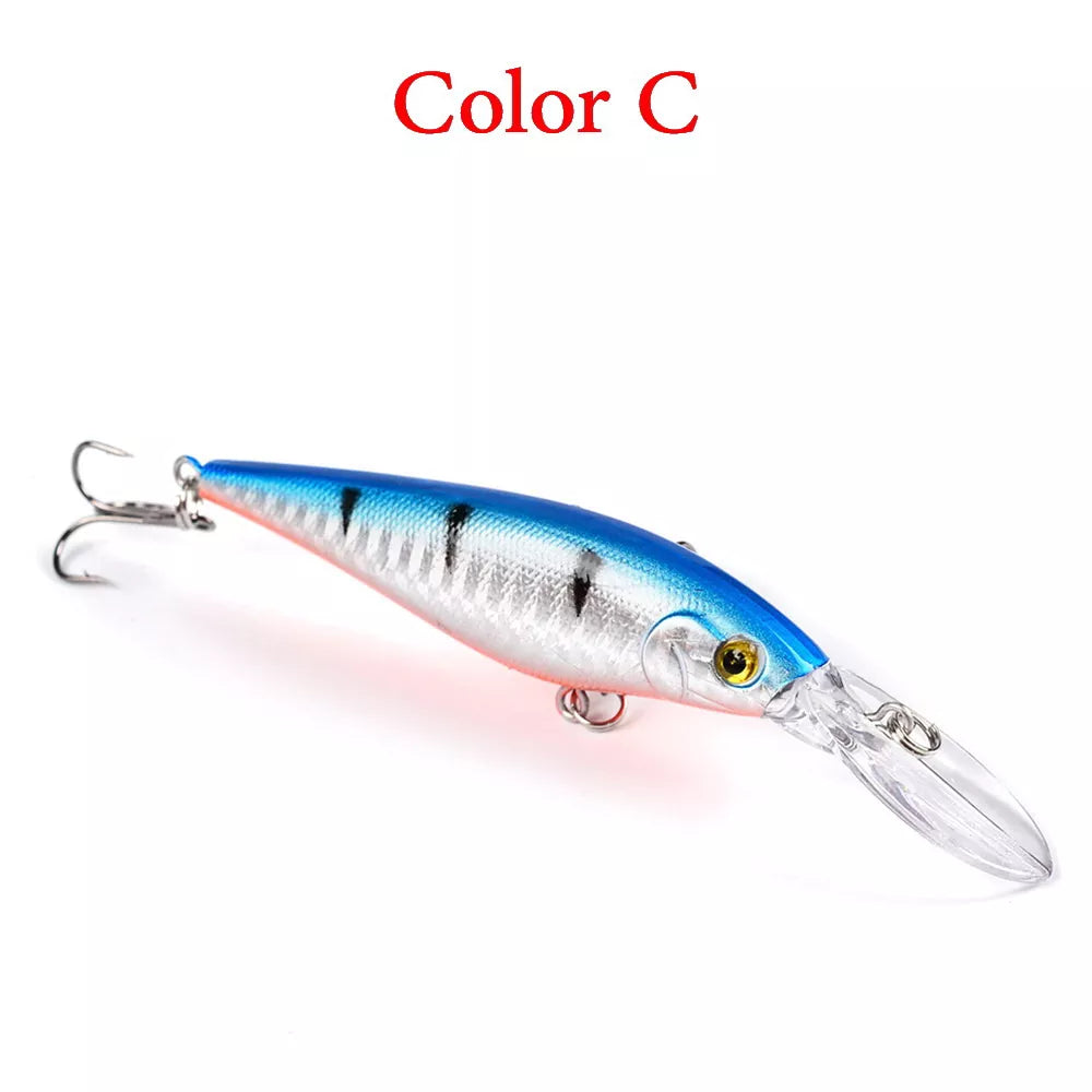 Minnow Lure 115mm 10.5g With Treble Hook 10 Colors Swimbait Lures Floating