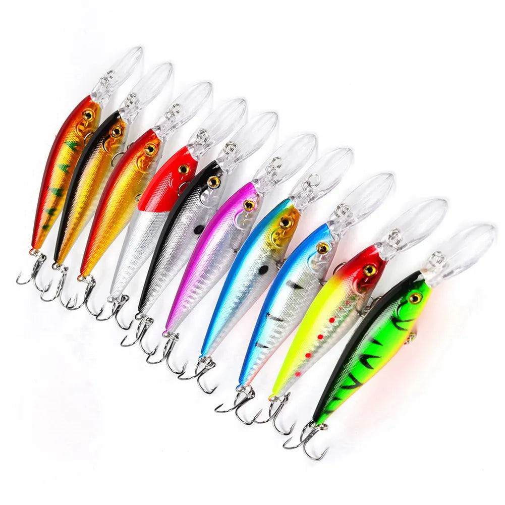 Minnow Lure 115mm 10.5g With Treble Hook 10 Colors Swimbait Lures Floating