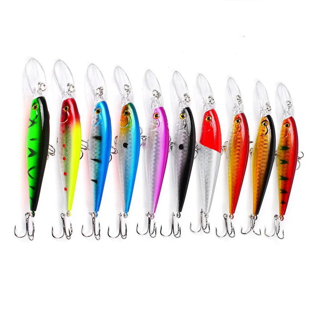 Minnow Lure 115mm 10.5g With Treble Hook 10 Colors Swimbait Lures Floating