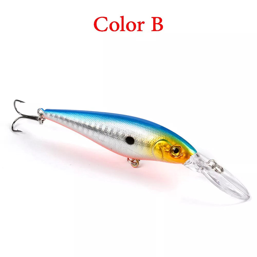 Minnow Lure 115mm 10.5g With Treble Hook 10 Colors Swimbait Lures Floating