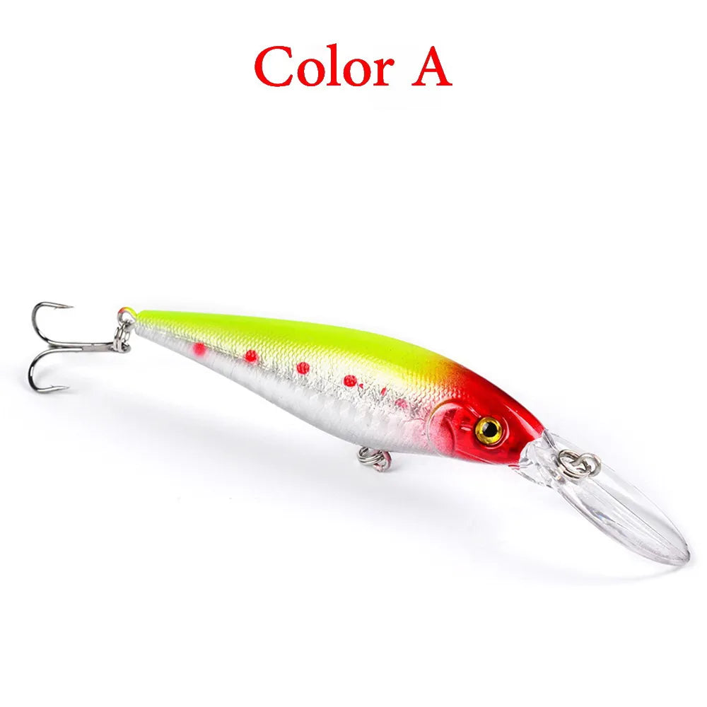 Minnow Lure 115mm 10.5g With Treble Hook 10 Colors Swimbait Lures Floating