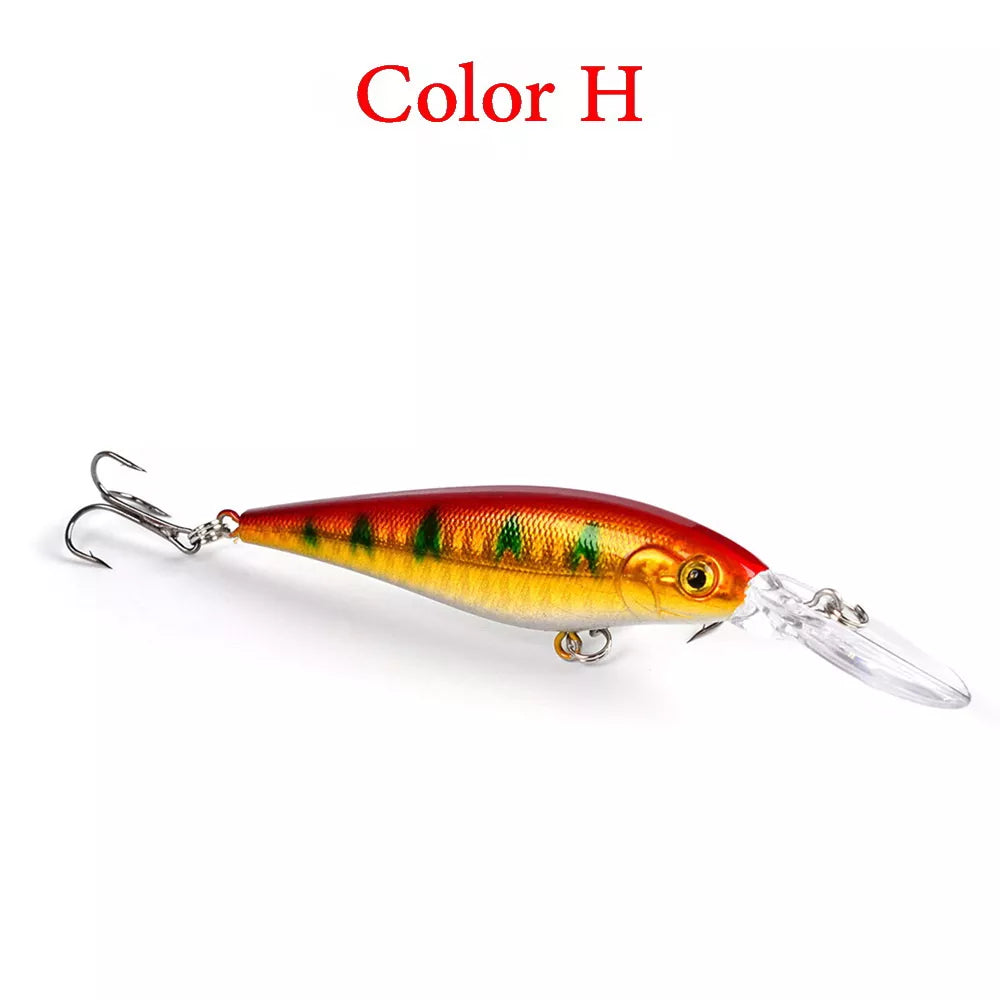 Minnow Lure 115mm 10.5g With Treble Hook 10 Colors Swimbait Lures Floating