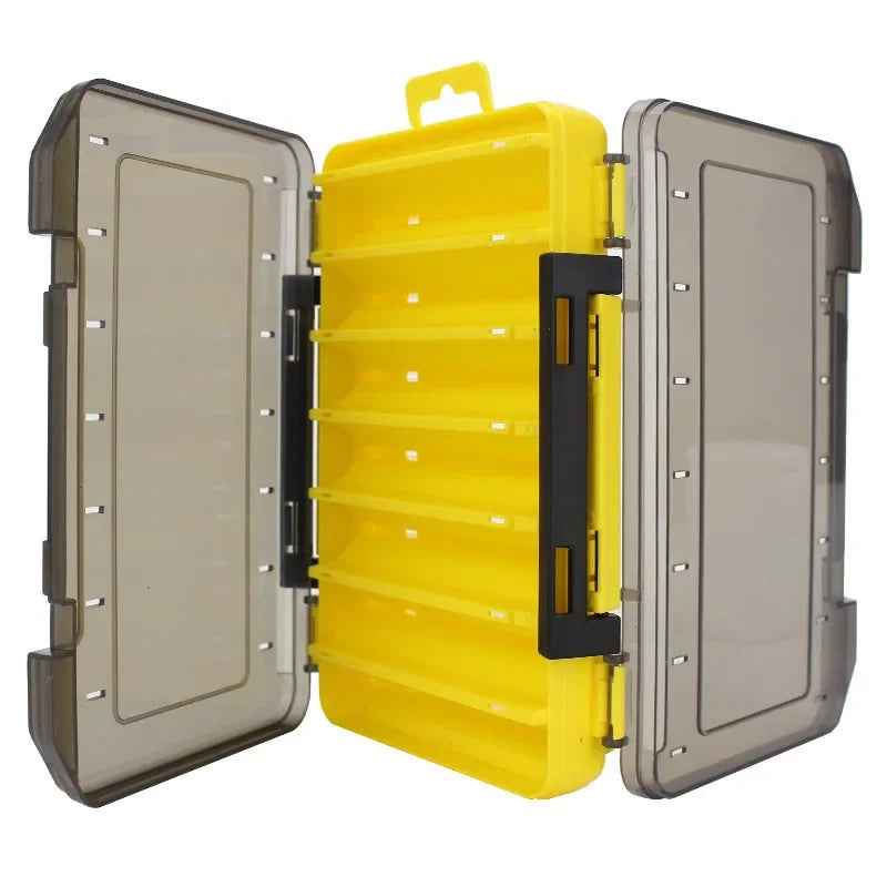 Double Sided Fishing Tackle Box 12 14 Compartments