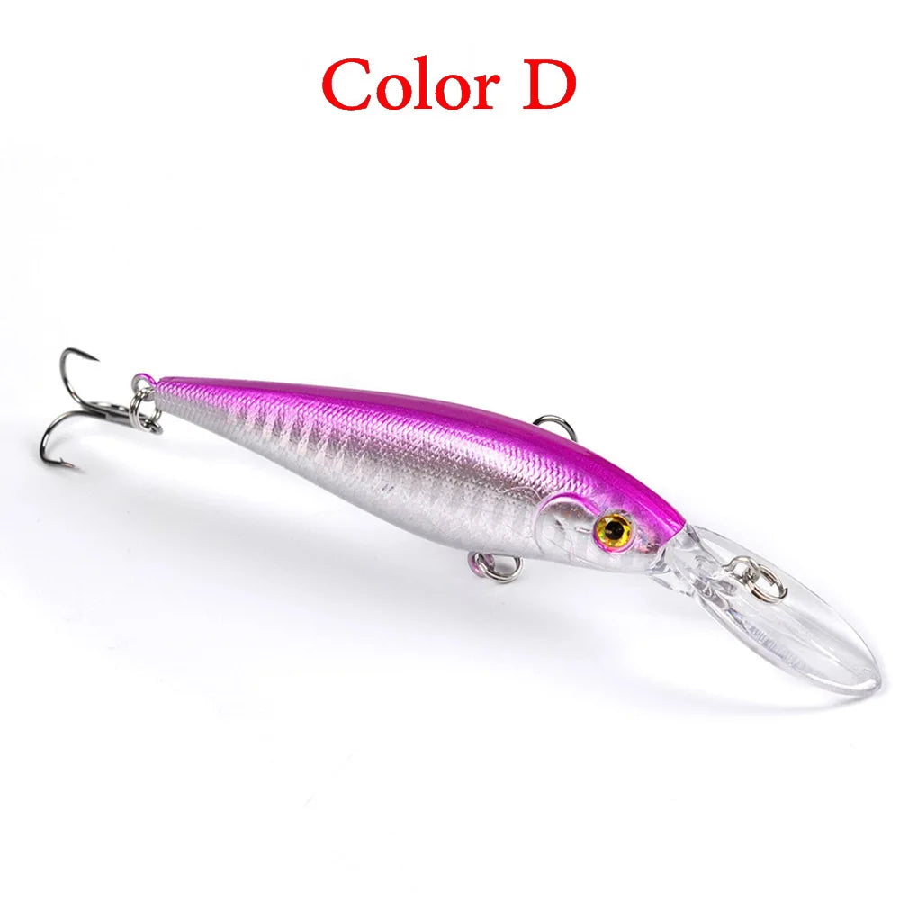 Minnow Lure 115mm 10.5g With Treble Hook 10 Colors Swimbait Lures Floating