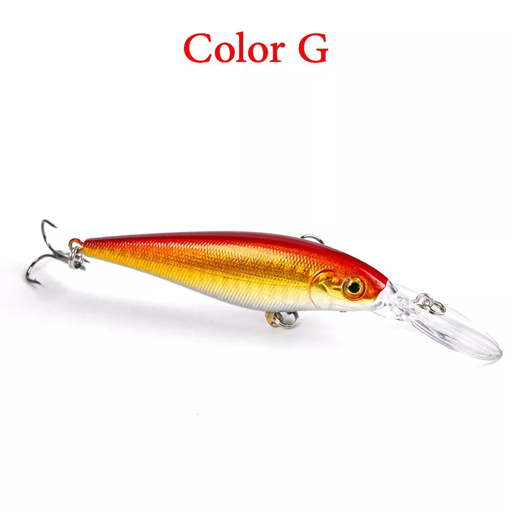 Minnow Lure 115mm 10.5g With Treble Hook 10 Colors Swimbait Lures Floating